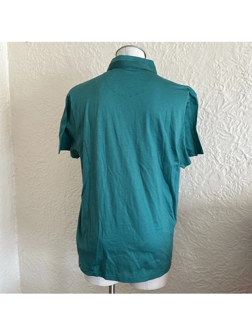Ted Baker Green Ribbon Trim Polo Shirt 5 FLAWED